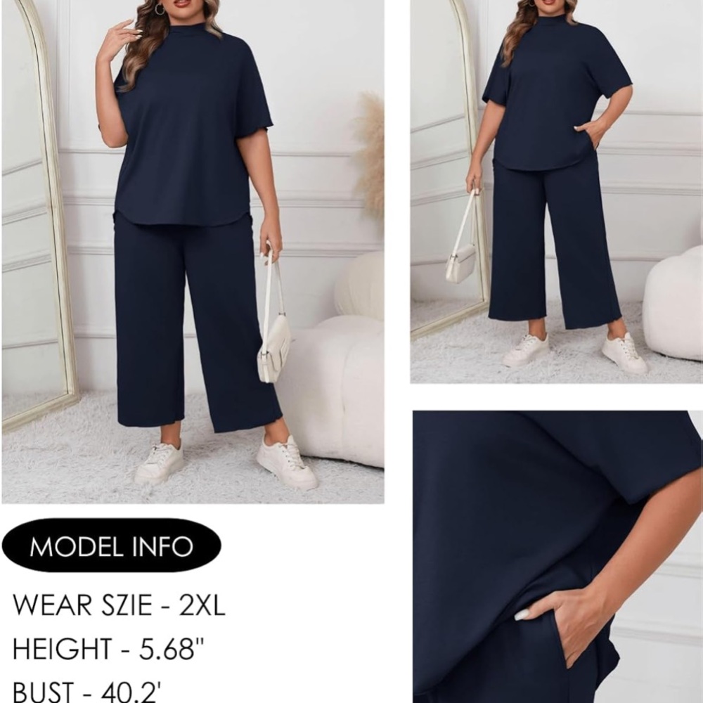 NWT Navy Women's lounge set - Picture 3 of 3
